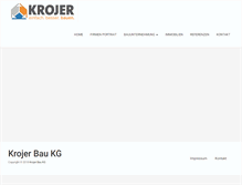 Tablet Screenshot of krojer-bau.de